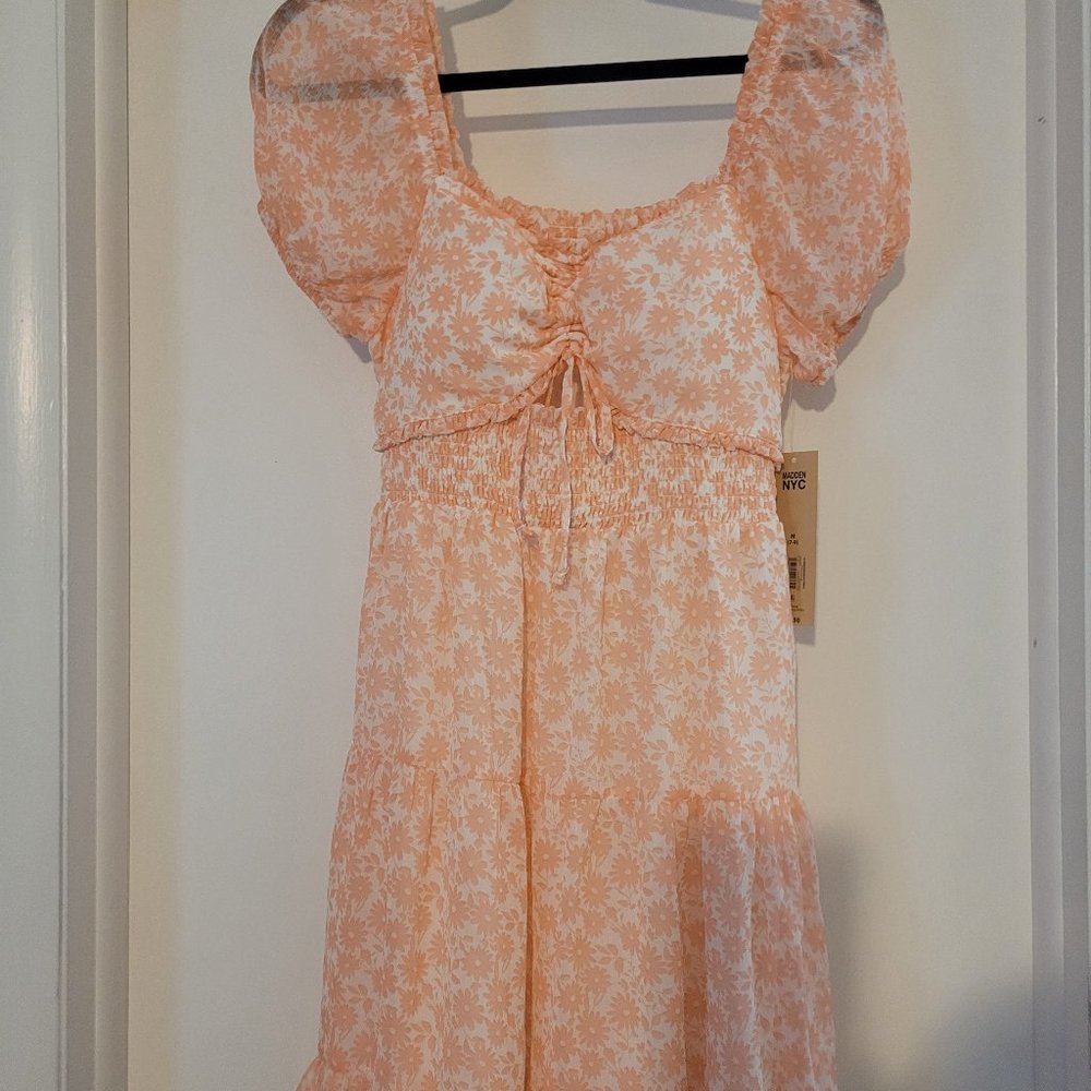 Peach pink summer dress